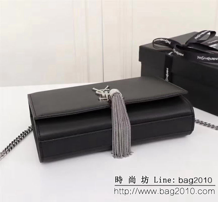 YSL聖羅蘭 經典款 原版南非牛皮 原版五金 鏈條斜挎包 311227 YAS1172
